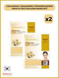 Dermal Papatya Özlü Kolajen Nemlendirici Kağıt Yüz Maskesi 2x23 gr