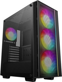 Deepcool Matrexx 55 Mesh V4 RGB Mesh Sıvı Soğutmalı 4 Fanlı Siyah Dikey ATX Oyuncu Bilgisayar Kasası