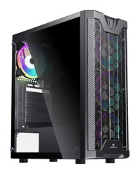 Gamebooster F3101B RGB Mesh 1 Fanlı Siyah Dikey Mid Tower Oyuncu Bilgisayar Kasası