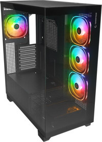 Rampage Hydra V1 RGB Mesh 4 Fanlı Siyah Dikey E-ATX Oyuncu Bilgisayar Kasası