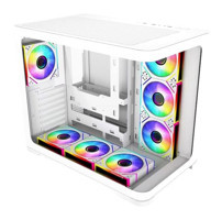 Gamebooster Gb-G2851Bw RGB Mesh 3 Fanlı Beyaz Dikey ATX Oyuncu Bilgisayar Kasası