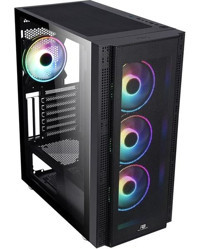 Power Boost Vk-G3506S RGB Mesh 4 Fanlı Siyah Dikey ATX Oyuncu Bilgisayar Kasası
