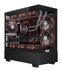Dragos Basalt RGB Mesh 6 Fanlı Siyah Dikey Micro ATX Oyuncu Bilgisayar Kasası