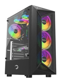 Gamepower Eclipse 4 RGB 4 Fanlı Siyah Dikey Mid Tower Oyuncu Bilgisayar Kasası
