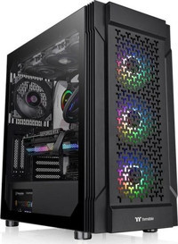 Thermaltake Versa T27 RGB Mesh Sıvı Soğutmalı 3 Fanlı Siyah Dikey Mid Tower Oyuncu Bilgisayar Kasası