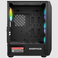 Rampage Everest Hollow RGB Mesh 1 Fanlı Siyah Dikey Mid Tower Oyuncu Bilgisayar Kasası