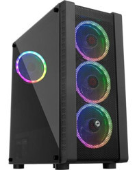 Seclife Slc-G7020 RGB Mesh 4 Fanlı Siyah Dikey Mid Tower Oyuncu Bilgisayar Kasası