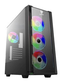 Blueforce Phoenix RGB Mesh 6 Fanlı Siyah Dikey ATX Oyuncu Bilgisayar Kasası