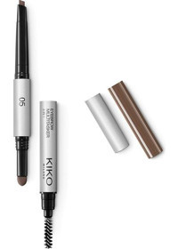 Kiko Milano Multitasker 3in1 05 Deep Brunettes Çift Taraflı Fırçalı Kaş Kalemi