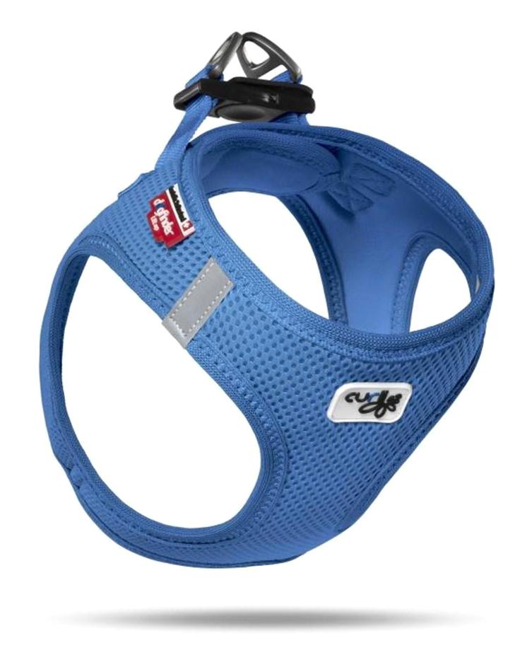 Curli Air Mesh 3XS Ayarlanabilir Göğüs H Tipi Köpek Tasması Mavi