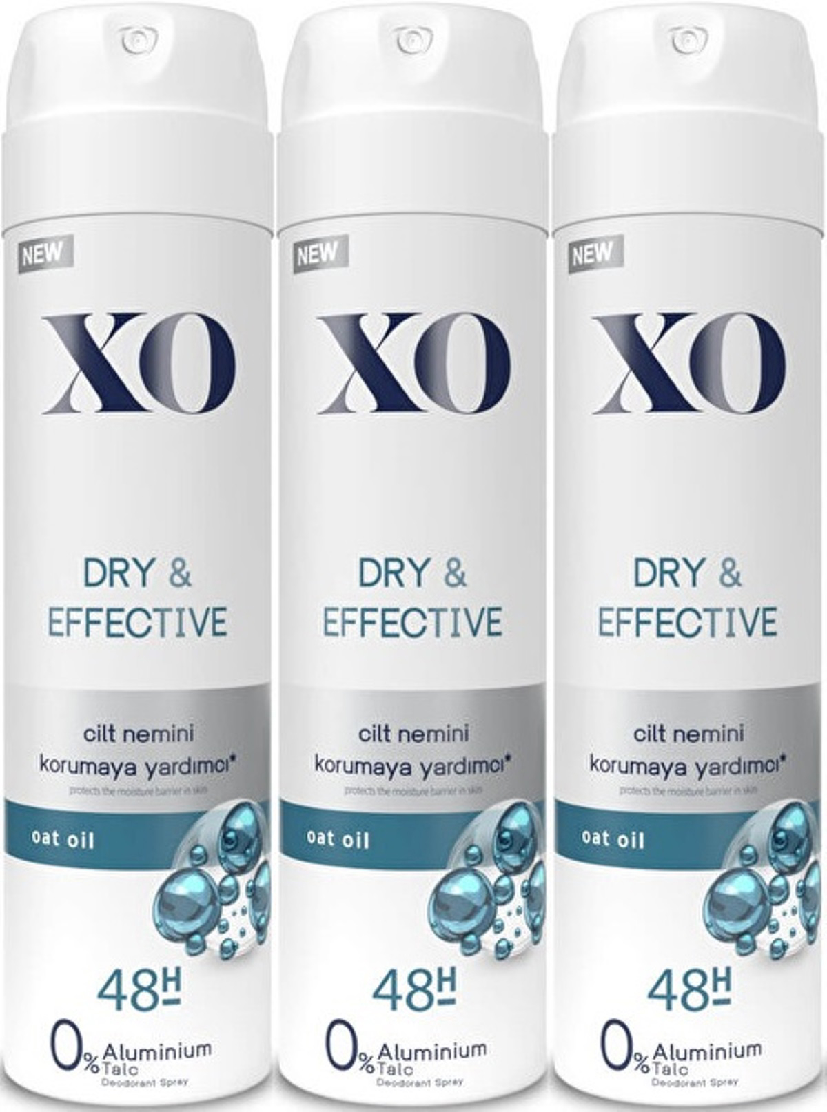 Xo Dry & Effective Pudrasız Ter Önleyici Sprey Kadın Deodorant 3x150 ml