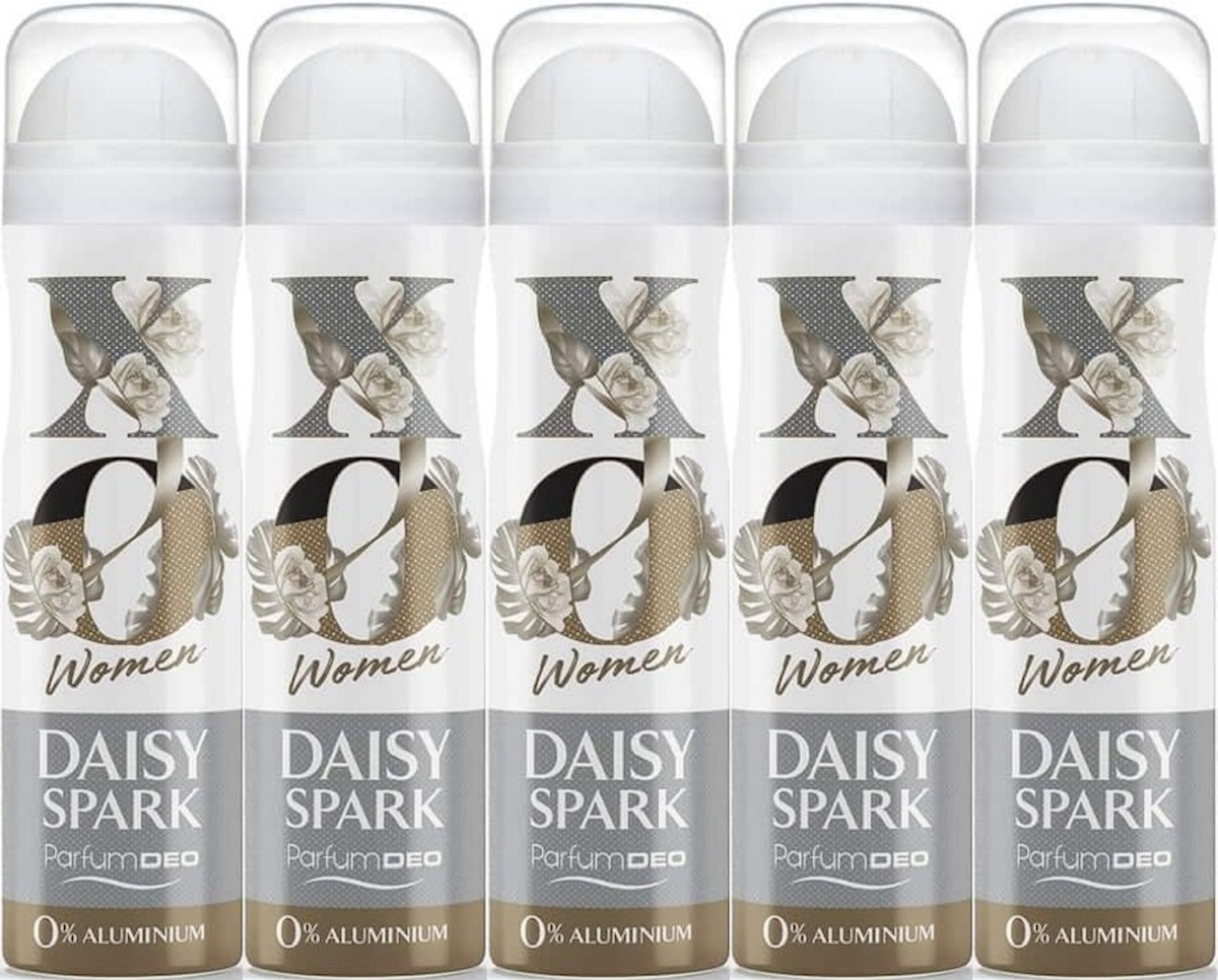 Xo Daisy Spark Pudrasız Ter Önleyici Sprey Kadın Deodorant 5x150 ml