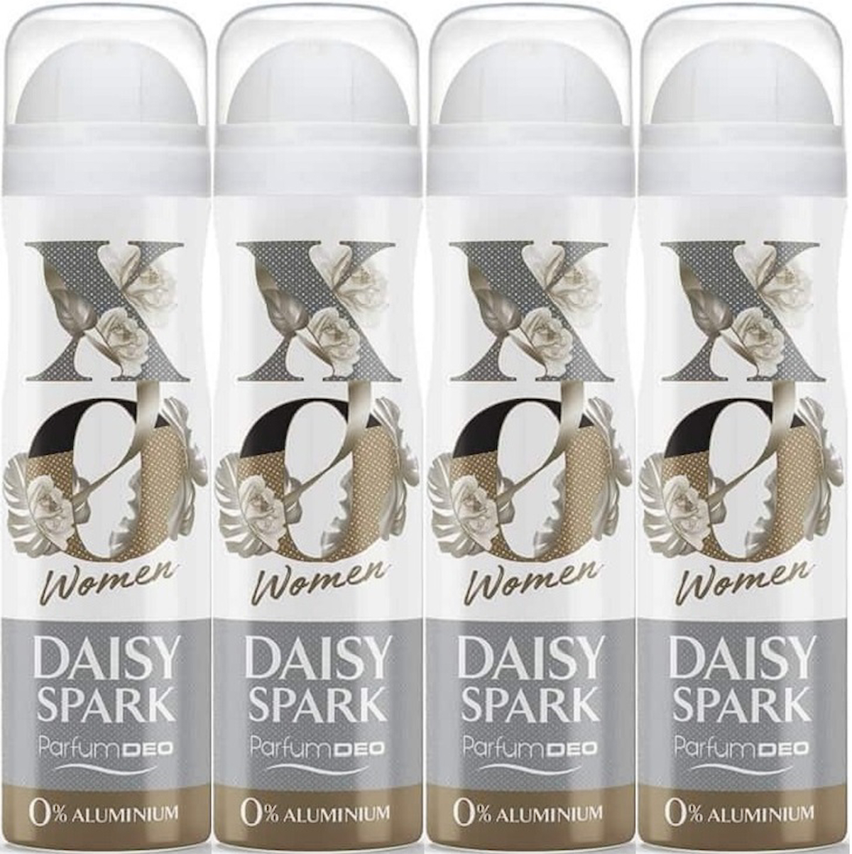 Xo Daisy Spark Pudrasız Ter Önleyici Sprey Kadın Deodorant 4x150 ml
