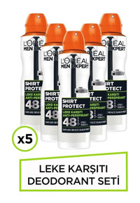 L'oréal Paris Expert Shirt Protect Pudrasız Ter Önleyici Sprey Erkek Deodorant 5x150 ml