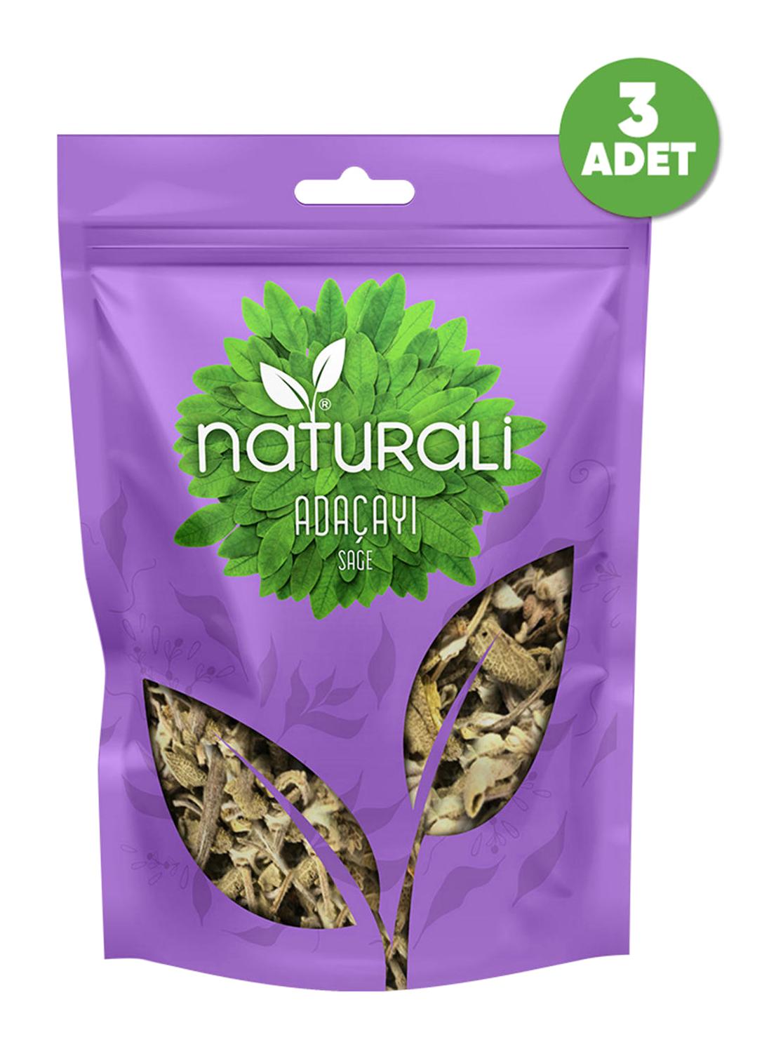 Naturalı Adaçayı Dökme Bitki Çayı 50 gr 3 Adet