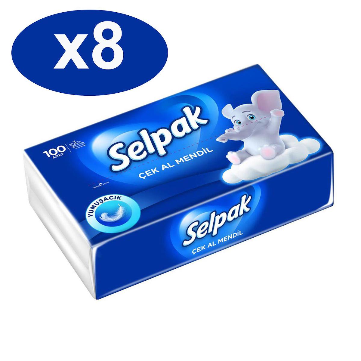 Selpak Çek Al Kağıt Peçete 8x100'lü