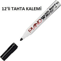 Piano 12 Adet Doldurulabilir Silinebilir Siyah Tahta Kalemi