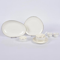 Vitale Elips Mtfk.0123 32 Parça 6 Kişilik Krem Porselen Kahvaltı Takımı