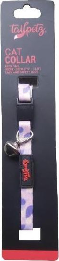 Tailpetz Cat Color Easy & Safety Lock Zilli Güvenlikli Renkli Gezdirme Boyun Kedi Tasması
