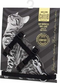 Cattie Premium 25-40 cm Siyah Gezdirme Göğüs Kedi Tasması