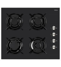 Regal AO 6041 SC 60 Gazlı Cam 4 Gözlü Wok Gözü Siyah Ankastre Ocak