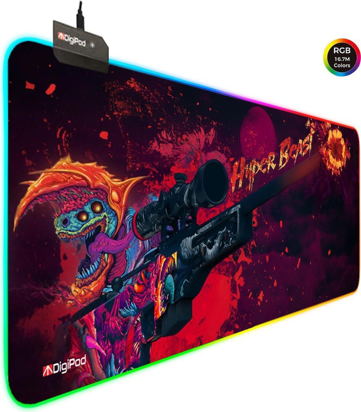 Digipod RGB 90x40 cm XXL Gaming Mousepad Çok Renkli