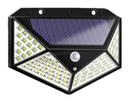 Solar Plastik Sensörlü LED Aplik Siyah