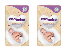 Canbebe Bebek Bakım Örtüsü Alezli Tek Kullanımlık 60x60 cm 2x8 Adet Alt Açma Örtüsü
