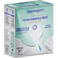 Dermosept Yatak Koruyucu Alezli Tek Kullanımlık 60x90 cm 30'lu Alt Açma Örtüsü
