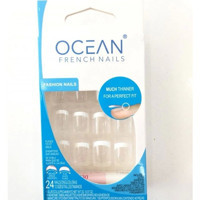 Ocean Kare Şeffaf Parlak French Şeffaf 24'lü El Takma Tırnak