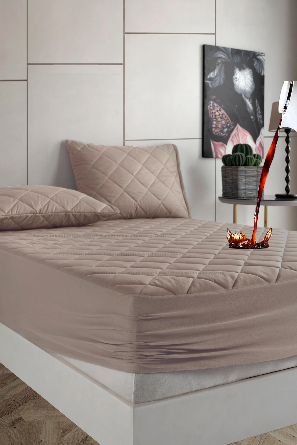 Formeya Çarşaf Takımı Pamuklu Lastikli Sıvı Geçirmez 140x200 cm Çift Kişilik Alez