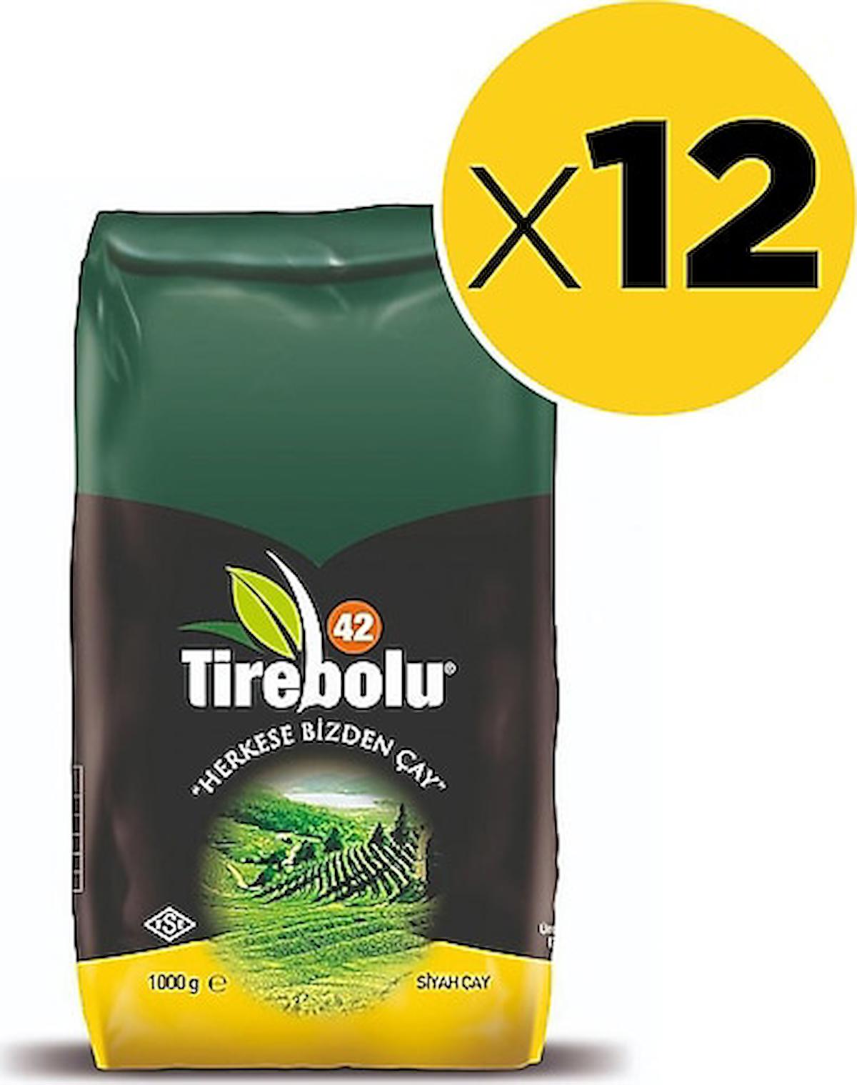 Tirebolu 42 Organik Siyah Çay Dökme Çay 12'li 1 kg