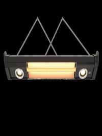 Mirkraft Vega 2500 W Duvar Tipi Infrared Isıtıcı Siyah