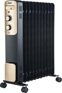 Raks 2200 W Ayaklı Elektrikli Isıtıcı Siyah