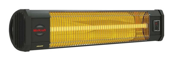 Mirkraft 2500 W Duvar Tipi Infrared Isıtıcı Siyah