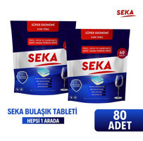 Seka Hepsi Bir Arada Limon Tablet Bulaşık Makinesi Deterjanı 2x40 Adet