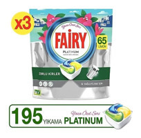 Fairy Platinum Özel Seri Tablet Bulaşık Makinesi Deterjanı 3x65 Adet