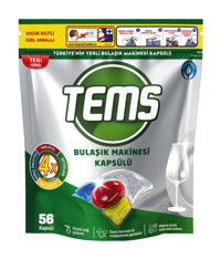 Tems 4 Etkili Kapsül Bulaşık Makinesi Deterjanı 56 Adet