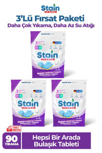 Stain It Zero Hepsi Bir Arada Tablet Bulaşık Makinesi Deterjanı 90 Adet