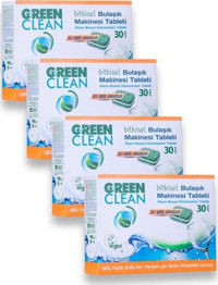 Green Clean Bitkisel Tablet Bulaşık Makinesi Deterjanı 4x30 Adet