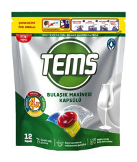 Tems 4 Etkili Kapsül Bulaşık Makinesi Deterjanı 12 Adet