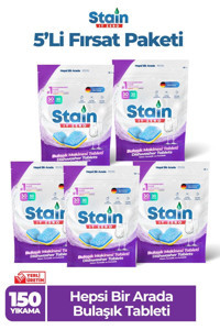 Stain It Zero Hepsi Bir Arada Tablet Bulaşık Makinesi Deterjanı 150 Adet