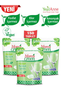 Mom's Green Oksijenli Tablet Bulaşık Makinesi Deterjanı 3x50 Adet