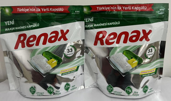 Renax Hepsi Bir Arada Kapsül Bulaşık Makinesi Deterjanı 2x33 Adet