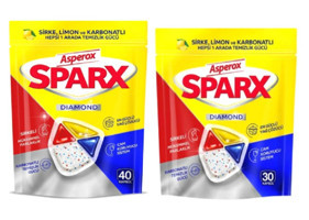 Asperox Sparx Diamond Karbonat-Limon-Sirke Kapsül Bulaşık Makinesi Deterjanı 70 Adet