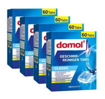 Domol Güçlü Formül Tablet Bulaşık Makinesi Deterjanı 4x60 Adet