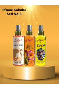 Eda Taşpinar Efsane Kokular Seti No:3 Amber-Vanilyalı Kadın Vücut Spreyi 3x200 ml