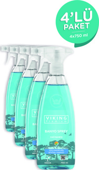 Viking Dağ Nanesi Sprey Mutfak Ve Banyo Temizleyici 4x750 ml