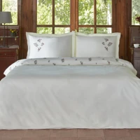 Karaca Home Venice Pamuklu 4 Mevsim 200x220 cm Çarşaflı Desenli Çift Kişilik Nevresim Takımı Beyaz