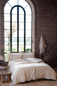 Ecocotton Farya Pamuk Saten 4 Mevsim 200x220 cm Çarşaflı Çift Kişilik Nevresim Takımı Bej